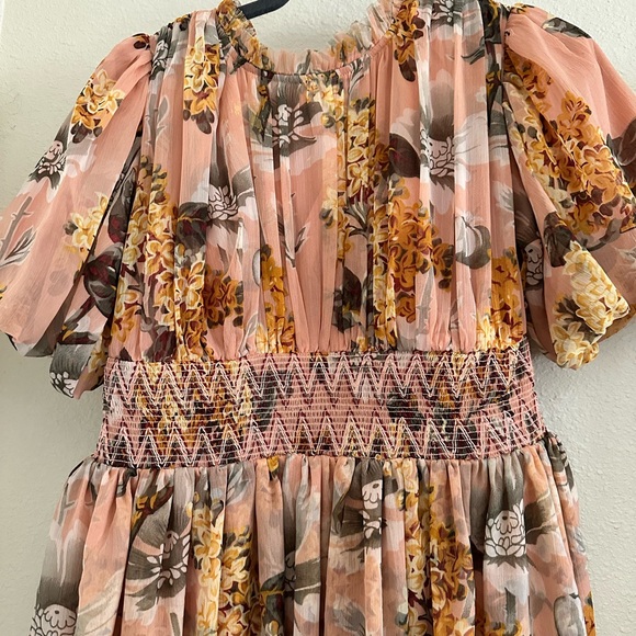Floral puff sleeve dress -Anthro - Picture 2 of 6